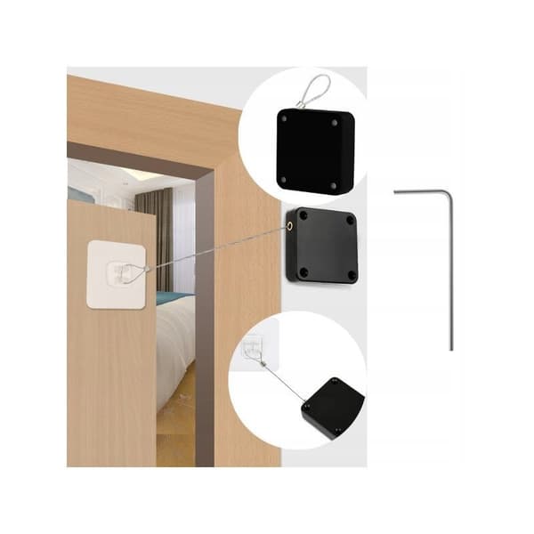 RULLBARA DÖRRSTÄNGARE SJÄLVHÄFTANDE VIT REPE