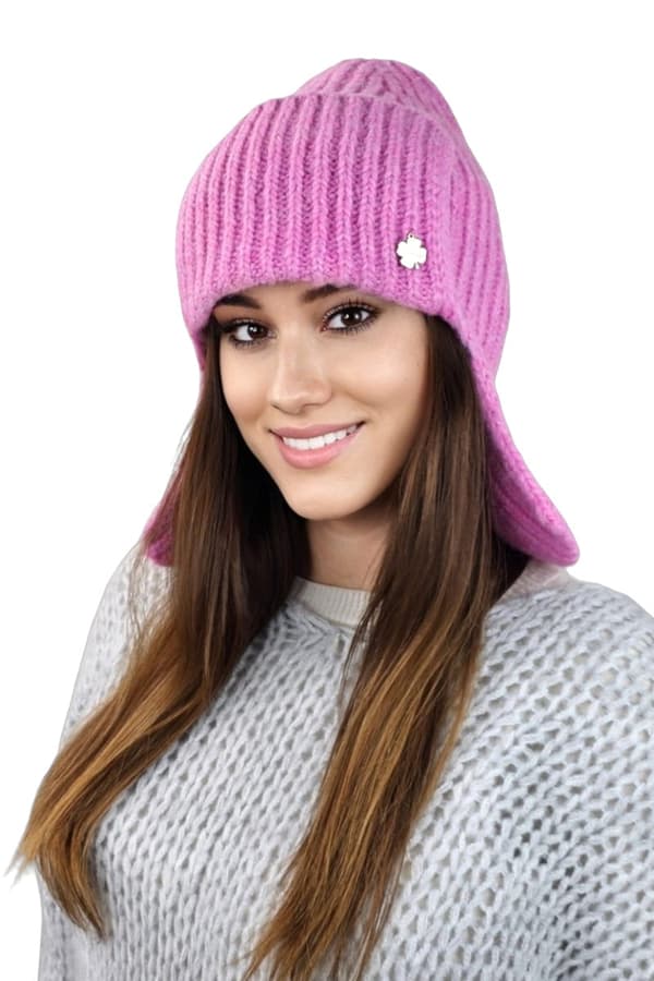 AMETHYST ushanka vinterhat, mørk pink
