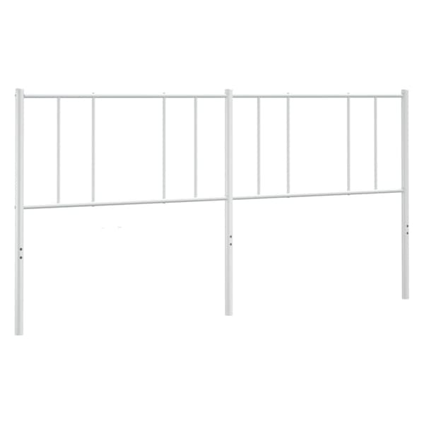 vidaXL Metallsänggavel, Vit, 200 cm