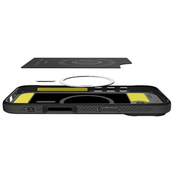 Spigen Rugged Armor MagSafe -kotelo iPhone 17:lle, musta
