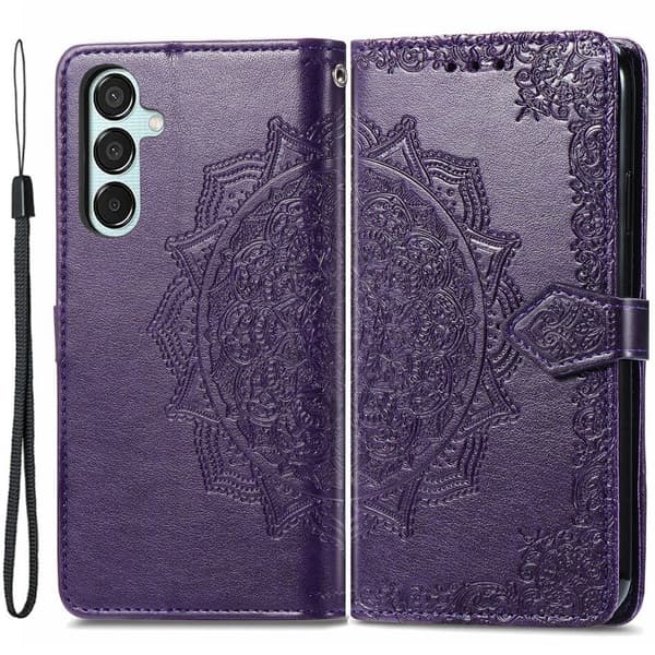 Samsung Galaxy M15 5G Flipfodral, Mandala, Lila