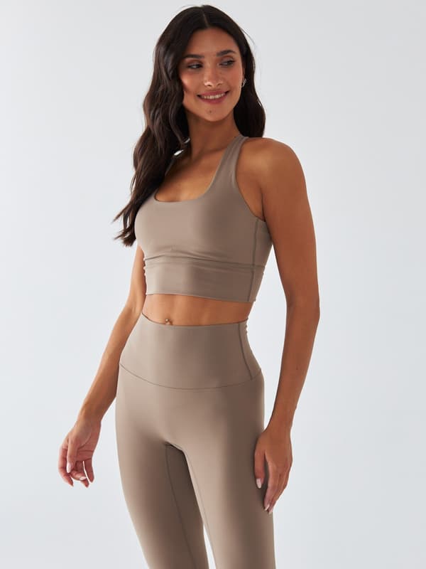 Beige Sport-BH - Morning Dew L