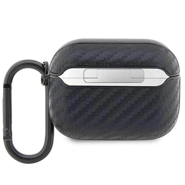 BMW Carbon Double Metal Logo-etui til AirPods Pro, sort