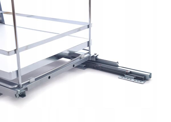 Lastkorg 40 TMY krom mjukstängande - full utdragbar 400 mm solid botten VIT