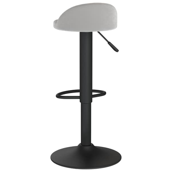 vidaXL Barstolar, set om 2, ljusgrå, klädda i sammet