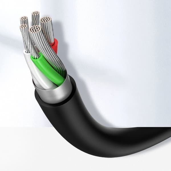 Kestävä USB - USB-C -kaapeli 480 Mbps 3A 1,5m musta