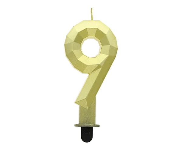 Kynttilä Numero 9 Timantti 7.6cm