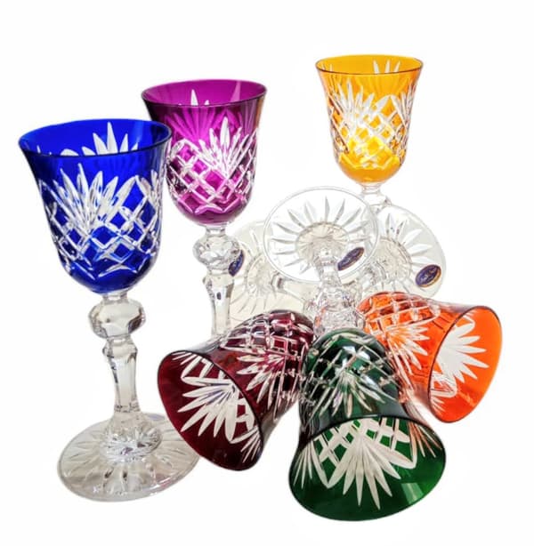 Farverige krystallikørglas 60 ml Ananas