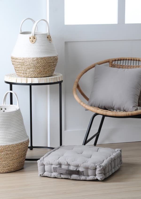 DUO golvkudde 45x45 ljusgrå