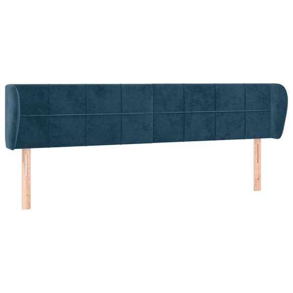vidaXL Siivekäs niskatuki tummansininen 183x23x78/88 cm sametti