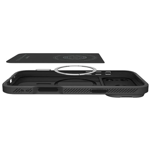 Spigen Optik Armor Mag MagSafe -kotelo iPhone 17 Prolle, musta
