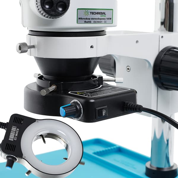Techrebal 48x LED justerbar illuminator/belysning til mikroskop