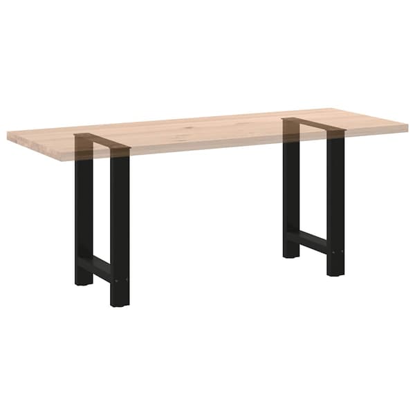 vidaXL sofabordsben sort 2 stk. 60 x (72-73) cm stål