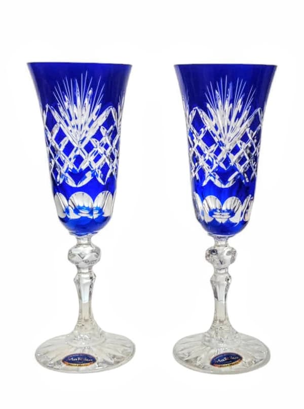 Koboltkristall Champagneglas 150ml Ananas