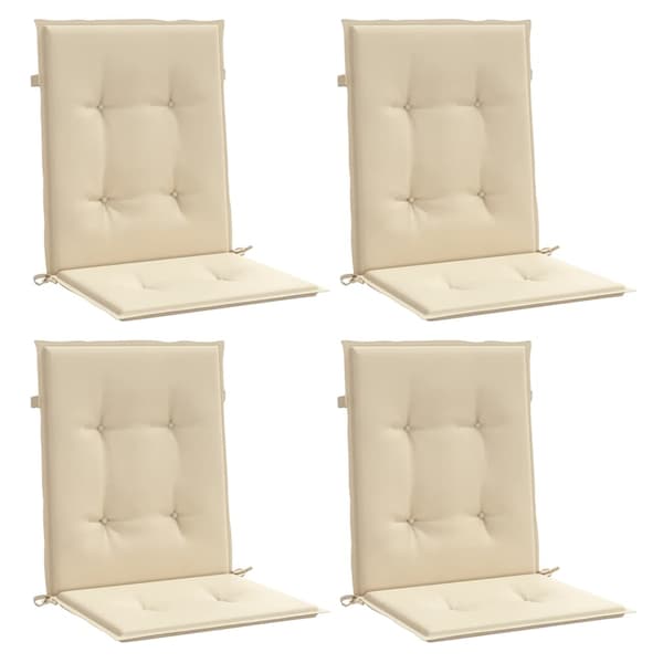 vidaXL Trädgårdsdynor, 4 st, Beige, 100x50x3 cm
