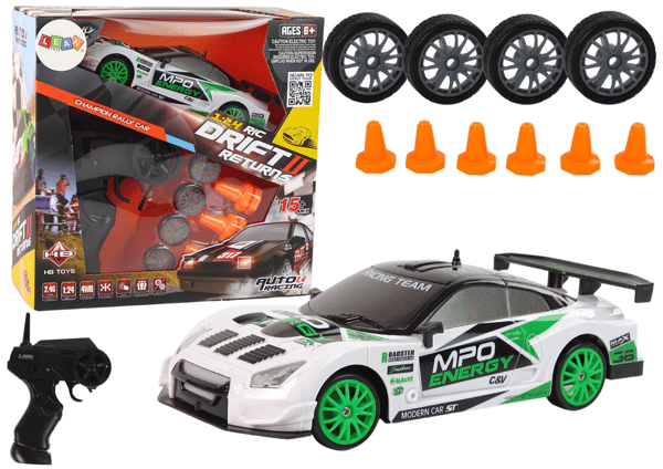 Fjärrstyrd drift sportbil R/C 15 km/h hjulbyte