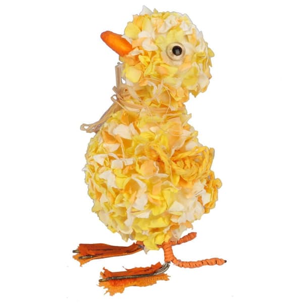 Orange påskdekoration - Pappersankafigur 14 cm