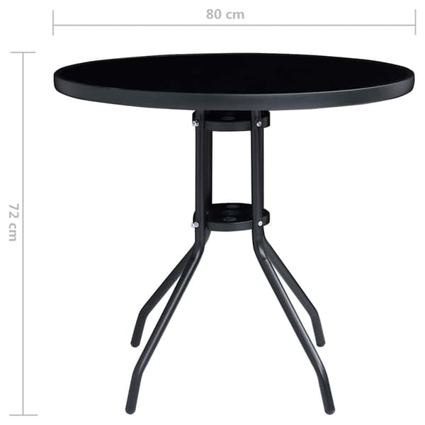 vidaXL 5-delt bistrosæt, sort og antracit