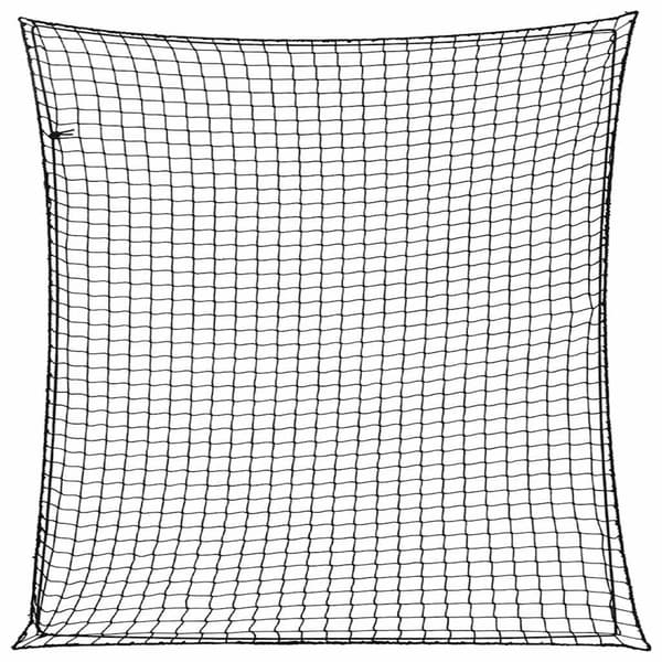 vidaXL Släpvagnsnät med elastiskt rep, svart, 3x3 m, PP