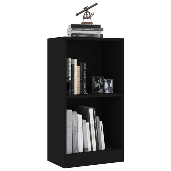 vidaXL bogreol sort 40 x 24 x 75 cm spånplade