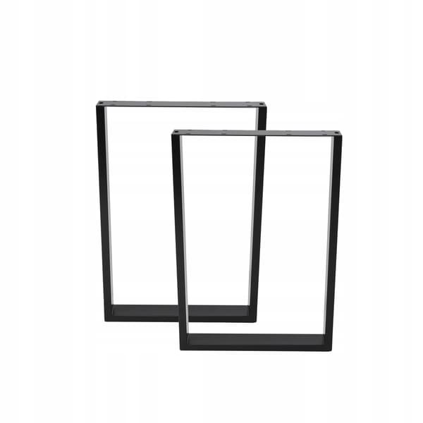 2x Sorte Loftmøbelben Bordben Bænk Skab Bordben H72cm