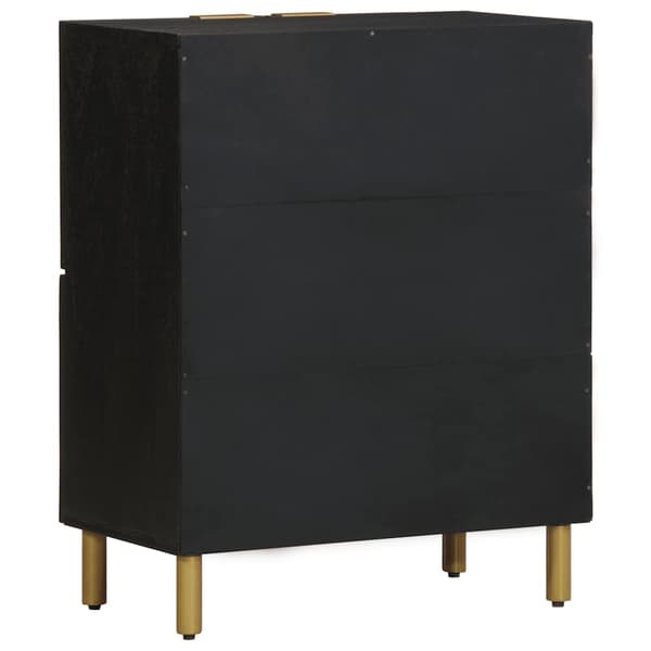 vidaXL skab, sort, 60x33x75 cm, træbaseret materiale