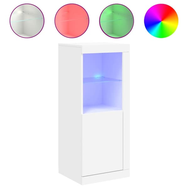 vidaXL LED-skåp vit 41x37x100 cm
