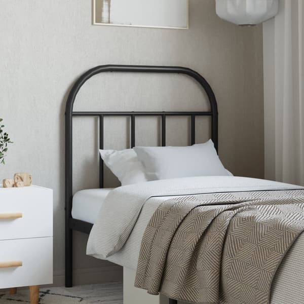 vidaXL metalsengegavl sort 75 cm