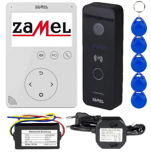 ZAMEL Video Intercom Nyckelringar Grind och Wicket 4,3 Tum