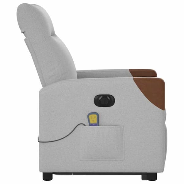 vidaXL Elektrisk lyftande massagefåtölj, vilstol, grå