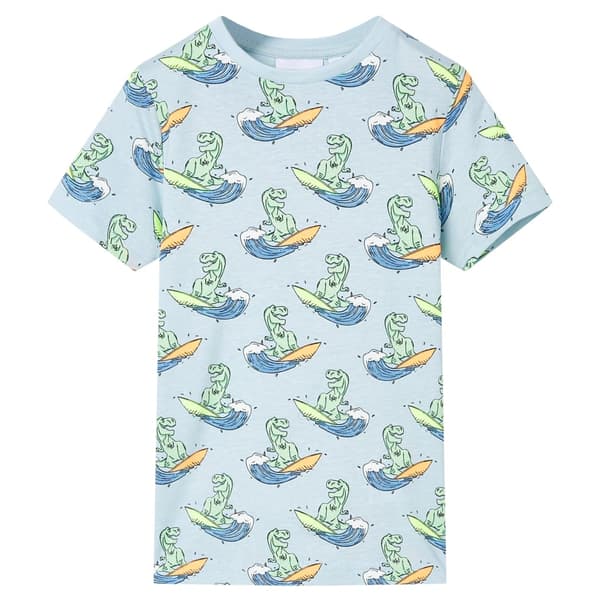 Lasten lyhythihainen pyjama, vaaleansininen, 104