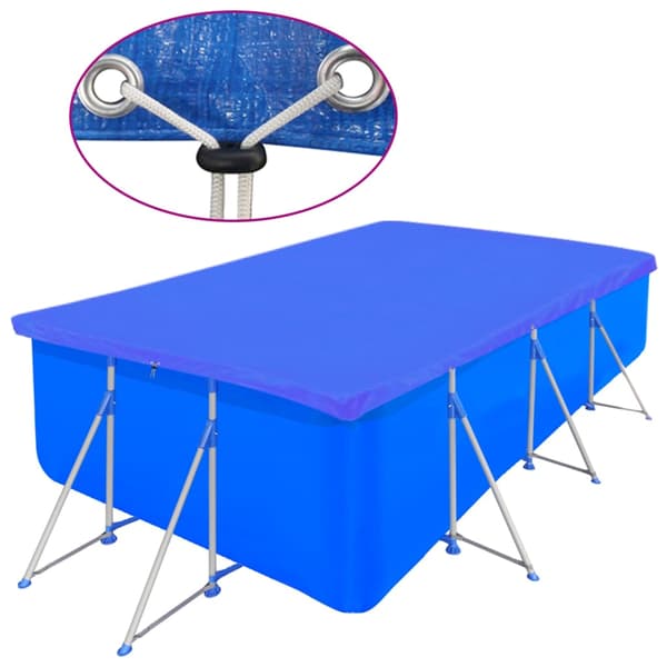 vidaXL Poolpresenningar, 2 st, PE, Rektangulära, 90 g/m², 400x207 cm