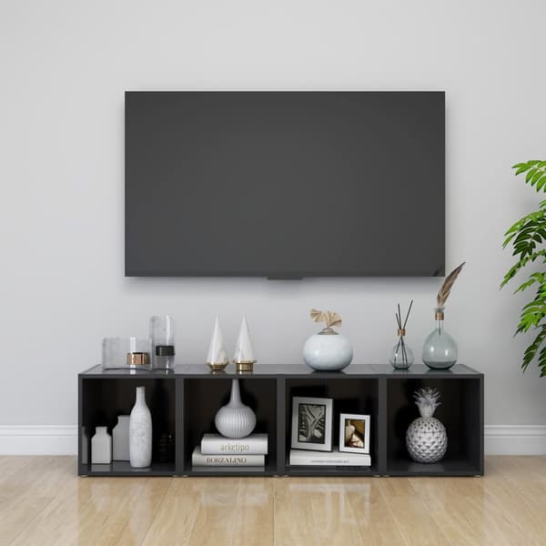 vidaXL TV-skabe, sæt med 2, grå, 37x35x37 cm, spånplade