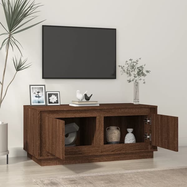 vidaXL sofabord brunt egetræ 102x50x44 cm