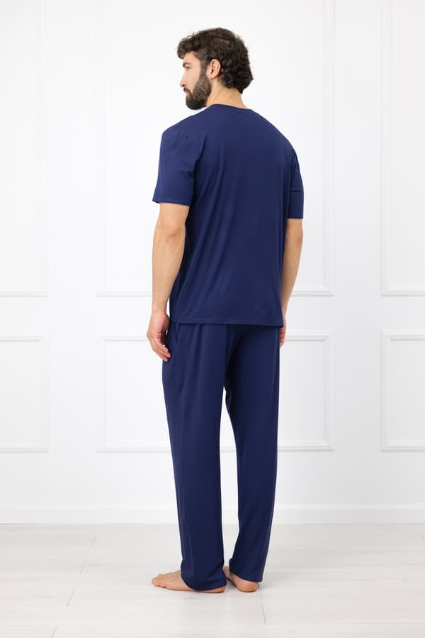 Chord herrpyjamas, kortärmade, långbyxor, S