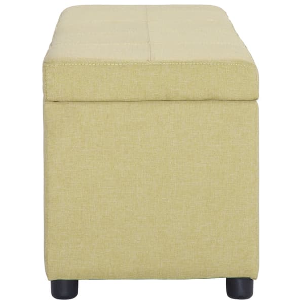 vidaXL Förvaringsbänk 116 cm grön polyester