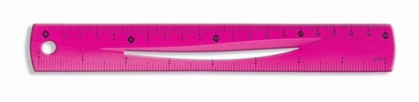 Lyserød lineal 20 cm BL020-RB