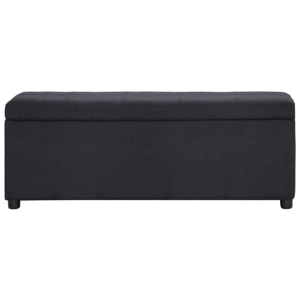 vidaXL Säilytyspenkki 116 cm musta polyesteri