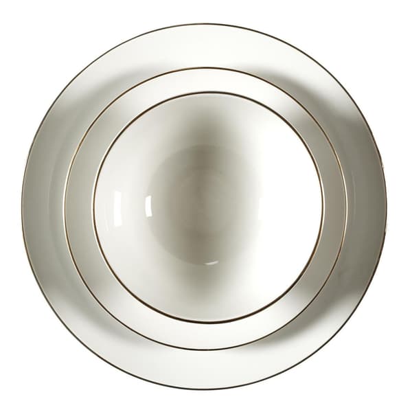 Erina middagsset 12 delar vitguld