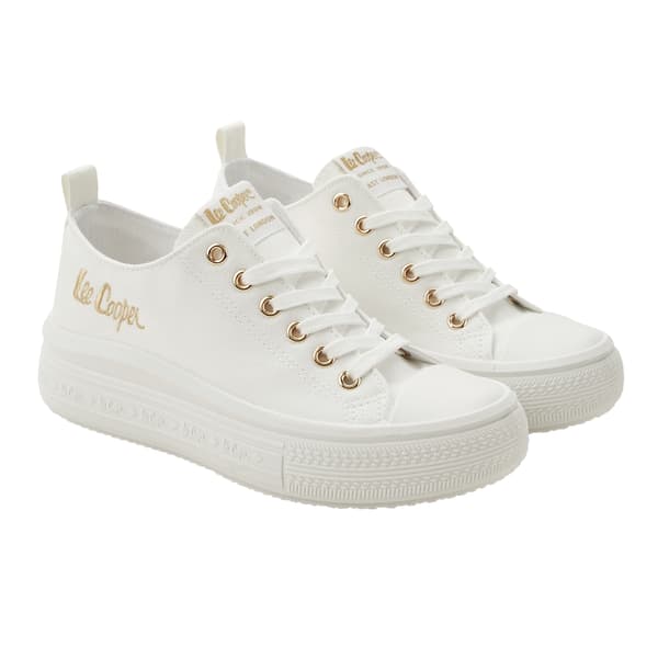 Lee Cooper Canvas White Lady [LCW-26-44-4482L] år. 38