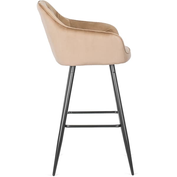 Klädd barstol SALEM beige sammet modern loft