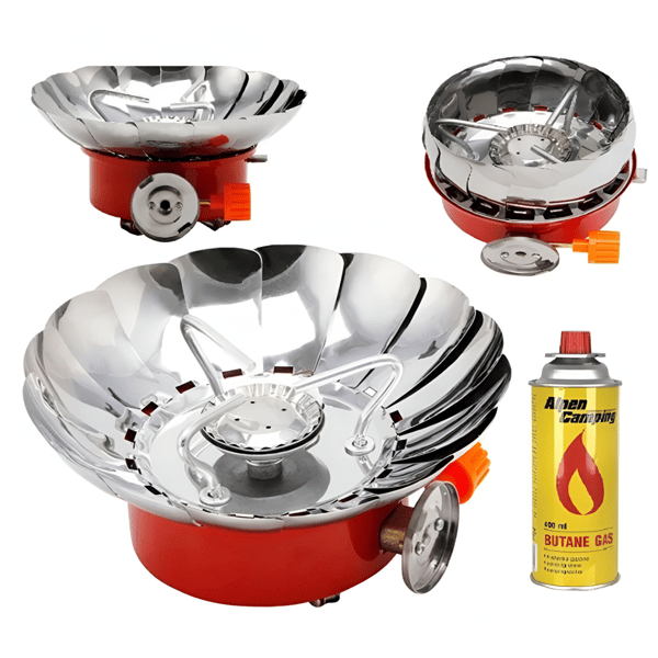 bärbar mini vindtät gaskök för camping