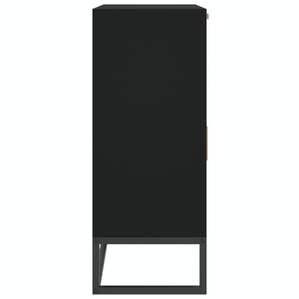 vidaXL skab, sort, 60x30x75 cm, træbaseret materiale