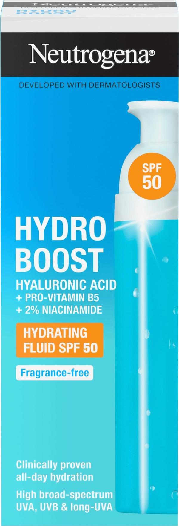 Neutrogena Hydro Boost kosteuttava kasvovoide-neste SPF:llä 50 ml