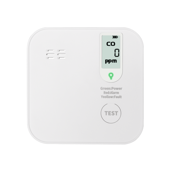 LogiLink kolmonoxiddetektor med sensor, 10 års batteritid, 85 dB larm