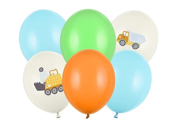 Balloner Entreprenørkøretøjer 30 cm 6 stk.