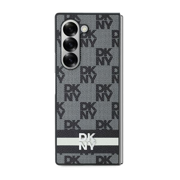 DKNY Ternet Mønster Printed Stripes cover til Samsung Galaxy Fold6, sort
