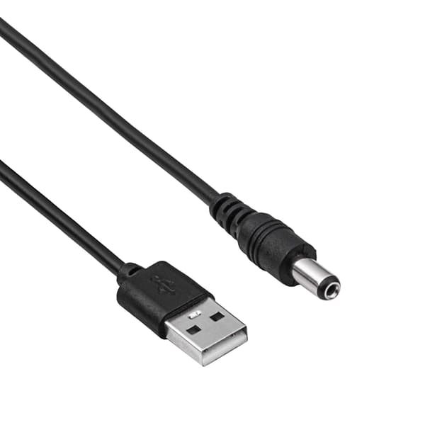 Akyga AK-DC-01 USB DC strømkabel 5,5 x 2,1 mm opladerkabel 80 cm