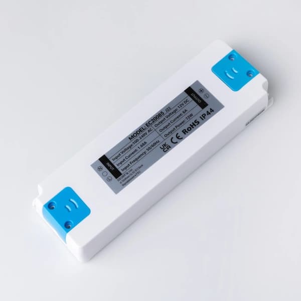 LED-möbelströmförsörjning 72W transformator IP44 12V 6A EcoLight