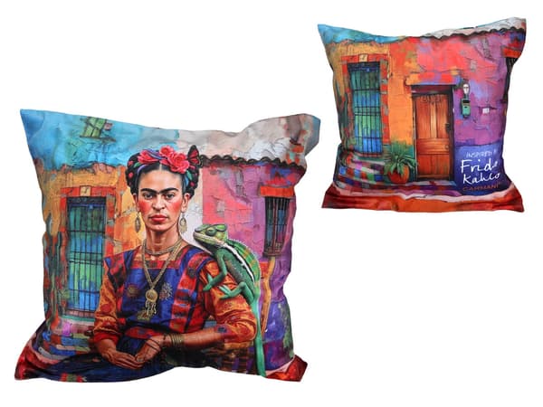 Carmani, pude med fyld/lynlås - Frida Kahlo